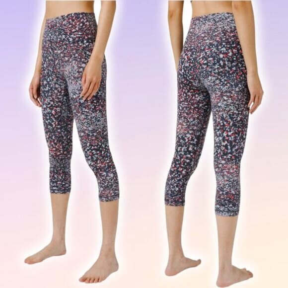 LULULEMON Align Crop 21" Sz 2 Water Blossom Multi - Picture 1 of 9